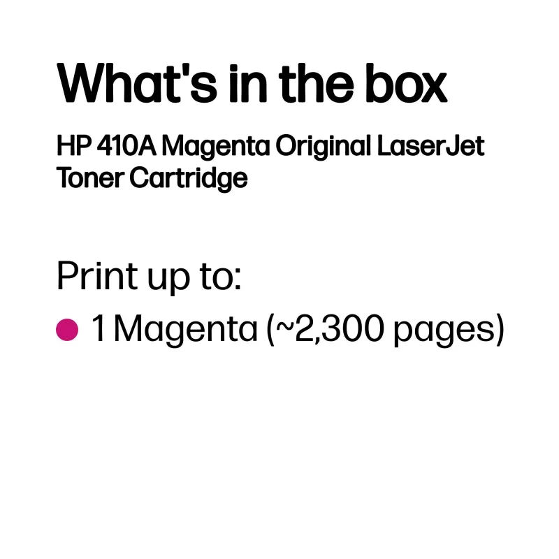 Tonera kasetne HP Magenta 410A CF413A 2300 lapas