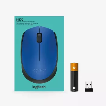 Logitech M171 pele RF bezvadu optiskā 1000 DPI, zila