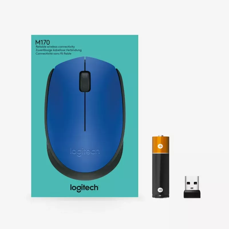 Logitech M171 pele RF bezvadu optiskā 1000 DPI, zila
