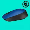 Logitech M171 pele RF bezvadu optiskā 1000 DPI, zila
