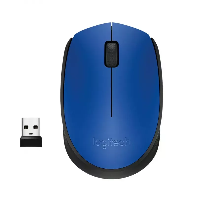 Logitech M171 pele RF bezvadu optiskā 1000 DPI, zila