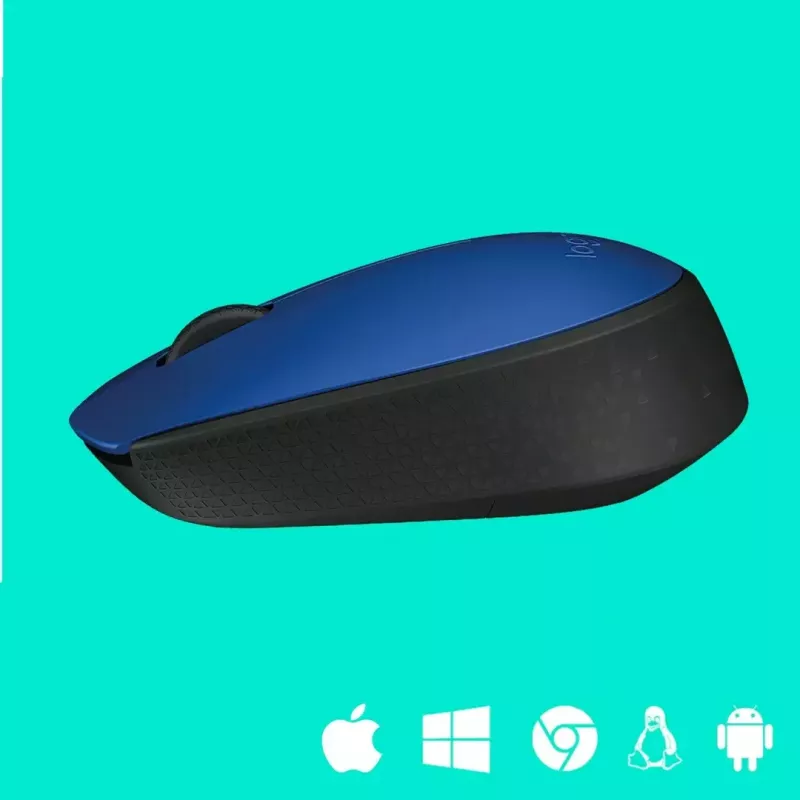 Logitech M171 pele RF bezvadu optiskā 1000 DPI, zila