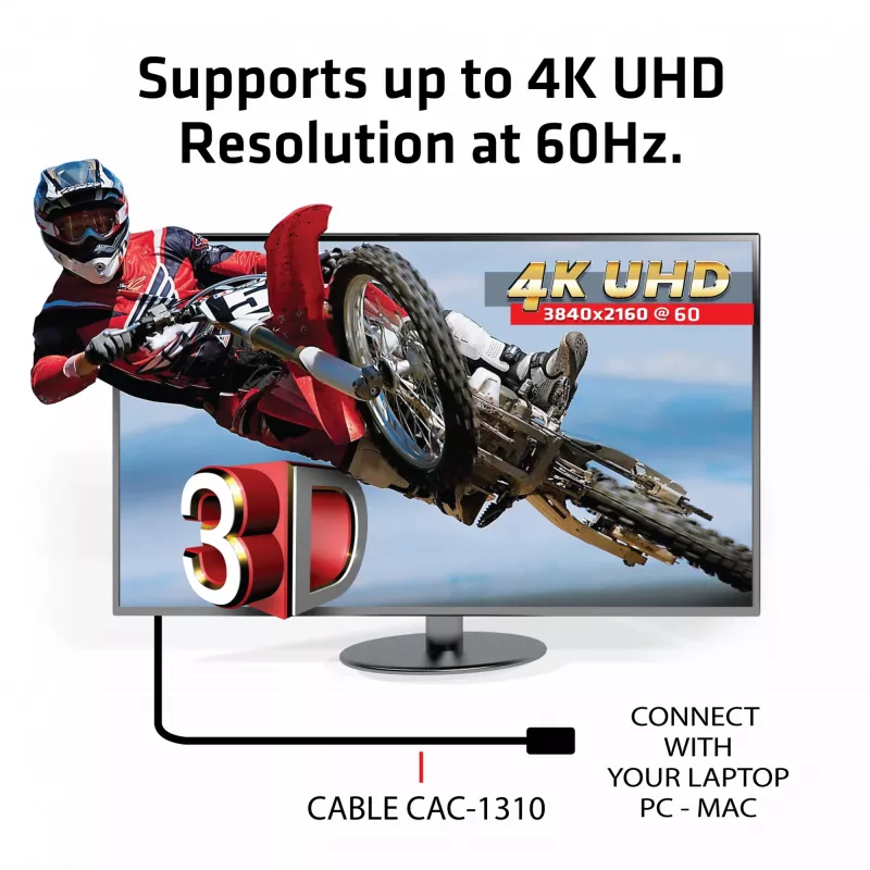 CLUB3D HDMI 2.0 kabelis 3m UHD 4K/60Hz 18Gbps sertificēts Premium High Speed