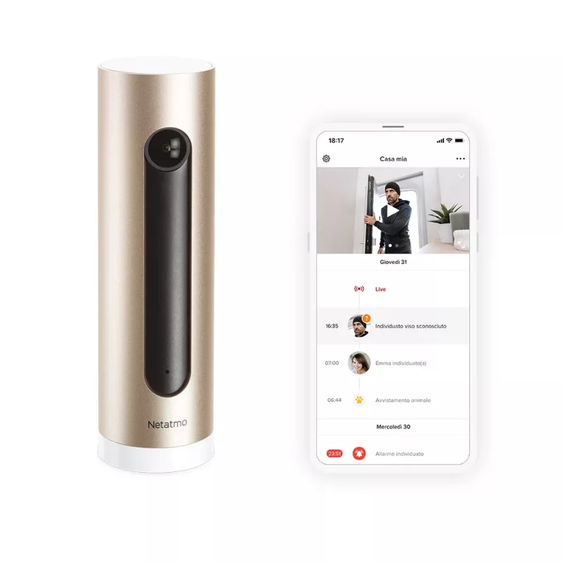 Netatmo Welcome IP drošības kamera iekštelpām 1920 x 1080 pikseļi Galda