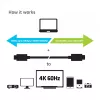 CLUB3D USB Gen2 Type C Video 4K60Hz, Dati 10Gbps un 100W uzlāde 1 metrs M/F
