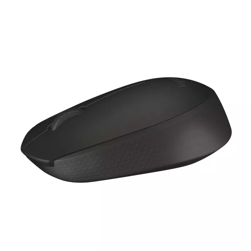 Bezvadu optiskā pele Logitech B170 RF, abpusēja, 3 pogas, melna, 10 m darbības rādiuss, līdz 12 mēnešiem akumulatora darbības laiks
