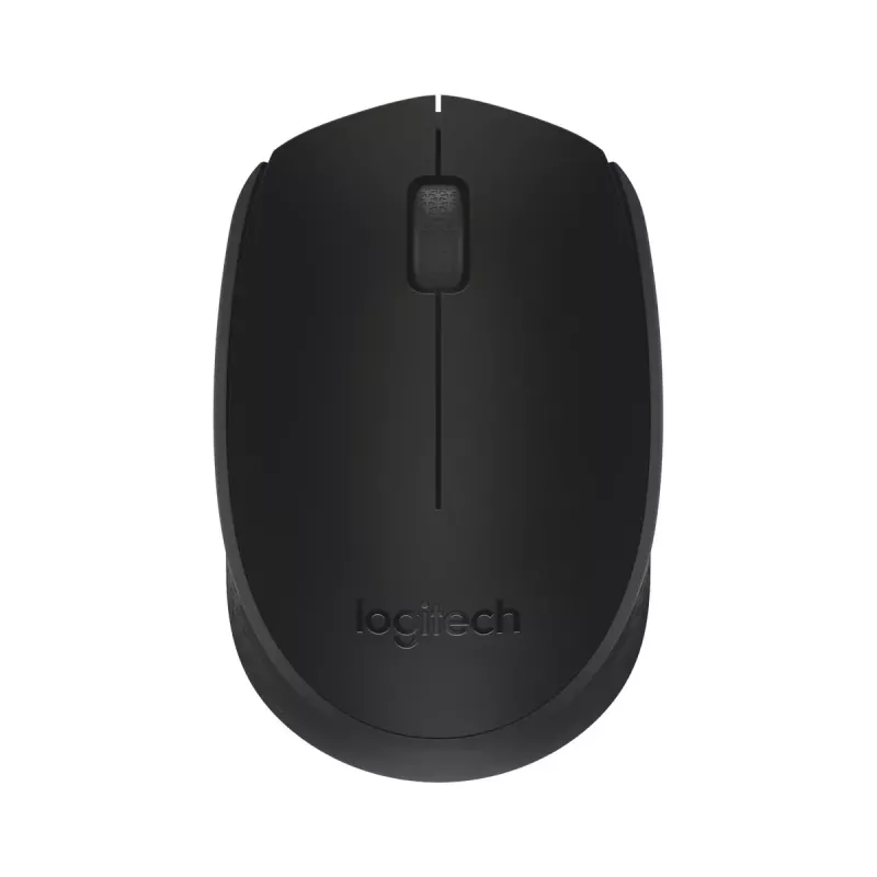 Bezvadu optiskā pele Logitech B170 RF, abpusēja, 3 pogas, melna, 10 m darbības rādiuss, līdz 12 mēnešiem akumulatora darbības laiks
