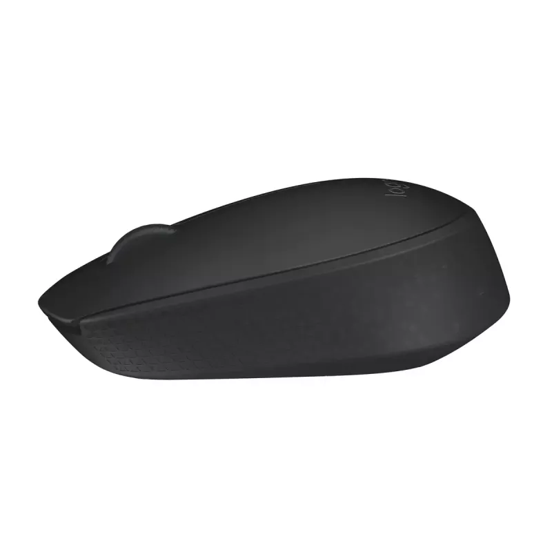 Bezvadu optiskā pele Logitech B170 RF, abpusēja, 3 pogas, melna, 10 m darbības rādiuss, līdz 12 mēnešiem akumulatora darbības laiks