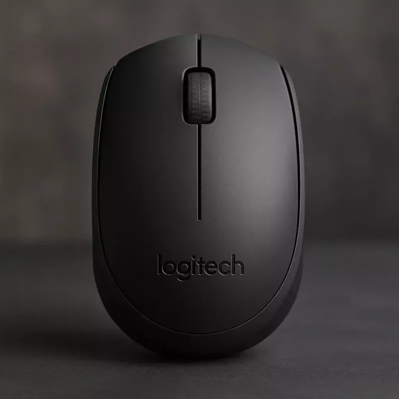Bezvadu optiskā pele Logitech B170 RF, abpusēja, 3 pogas, melna, 10 m darbības rādiuss, līdz 12 mēnešiem akumulatora darbības laiks