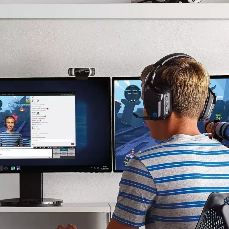 Logitech C922 1920 x 1080 pikseļi USB Melna tīmekļa kamera