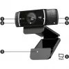 Logitech C922 1920 x 1080 pikseļi USB Melna tīmekļa kamera