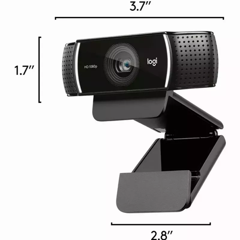 Logitech C922 1920 x 1080 pikseļi USB Melna tīmekļa kamera