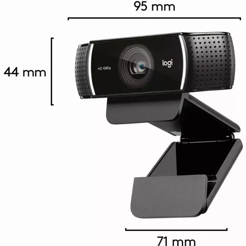 Logitech C922 1920 x 1080 pikseļi USB Melna tīmekļa kamera