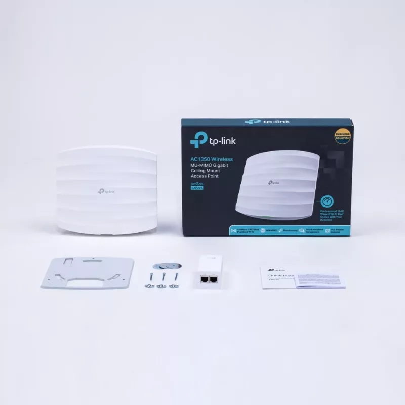 TP-Link Omada EAP225 bezvadu piekļuves punkts 1350 Mbit/s Balts Power over Ethernet (PoE)