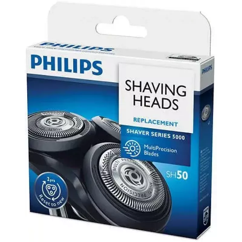Rezerves elektriskā skuvekļa galviņas Philips SHAVER Series 5000 SH50/50, 3 galviņas, hromētas