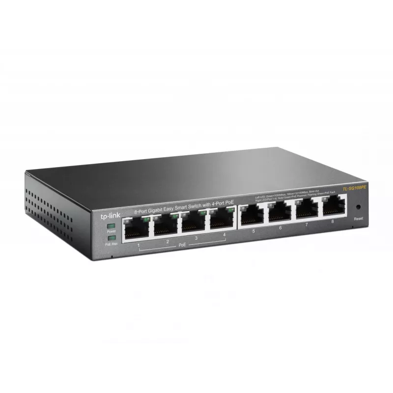 Pārvaldāms slēdzis TP-Link TL-SG108PE 8 portu Gigabit ar 4 portu PoE