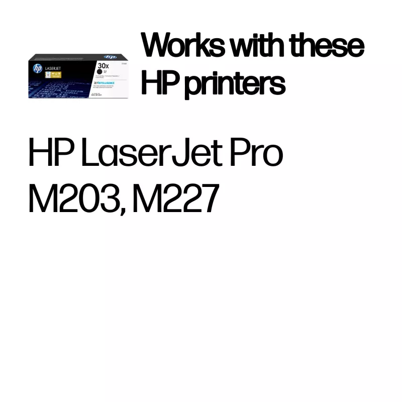 HP 30X High Yield Black Original LaserJet Toner Cartridge, 3500 lapas, Melna, 1 gab.