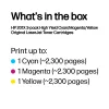 HP 201X 3 iepakojums Augstas ražības ciāna/magenta/dzeltena oriģinālās LaserJet tonera kasetnes