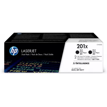HP 201X 2 iepakojums Augstas ražības melnas oriģinālās LaserJet tonera kasetnes