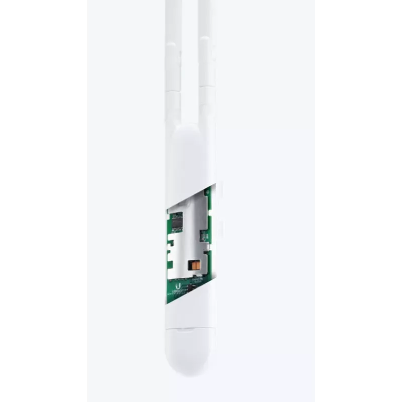 Piekļuves punkts UBIQUITI Unifi AC Mesh UAP‑AC‑M — divu joslu 2,4/5 GHz, 1167 Mbit/s, PoE, āra/iekštelpu, balts