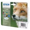 Epson Fox Multipack 4-krāsu T1285 DURABrite Ultra tinte, melna, ciāna, fuksīna, dzeltena, 5,9 ml, 3,5 ml, 1 gab., komplekts