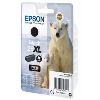 Cartridge Epson 26XL Melns 500 lapas Ink C13T26214012