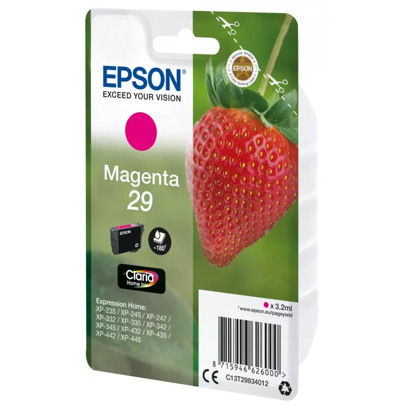 Epson Strawberry Singlepack fuksīna 29 Claria Home Ink