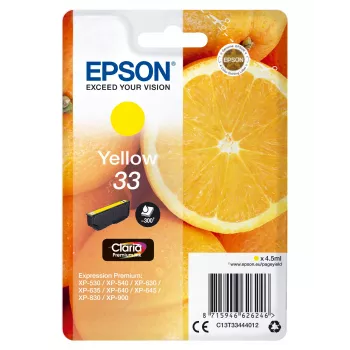 Epson oranža Singlepack dzeltena 33 Claria Premium Ink