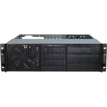 Server Case Inter-Tech 3U-30240 Rack Melns