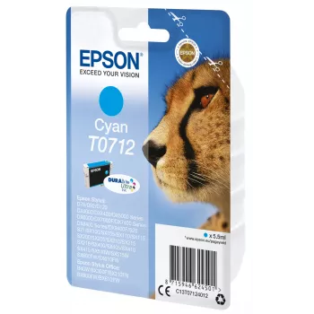 Epson Singlepack Ciāna T0712 DURABrite Ultra tinte, standarta iznākums, Ciāna, 5.5 ml, 1 gab.