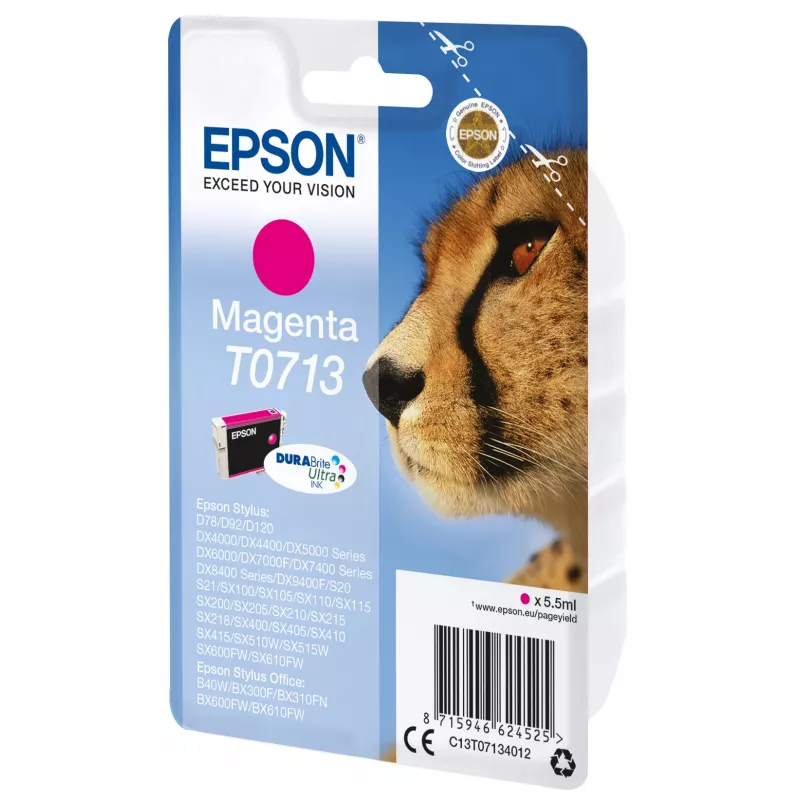 Epson Singlepack Magenta T0713 DURABrite Ultra tinte