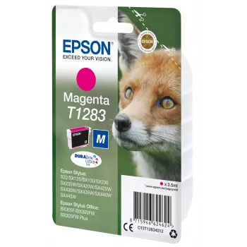Epson Fox Singlepack Magenta T1283 DURABrite Ultra Ink, Magenta, pigmenta bāzes tinte, 3.5 ml, 1 gab., 160 lappuses