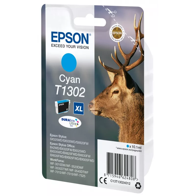Epson Stag Singlepack ciāna T1302 DURABrite Ultra Ink