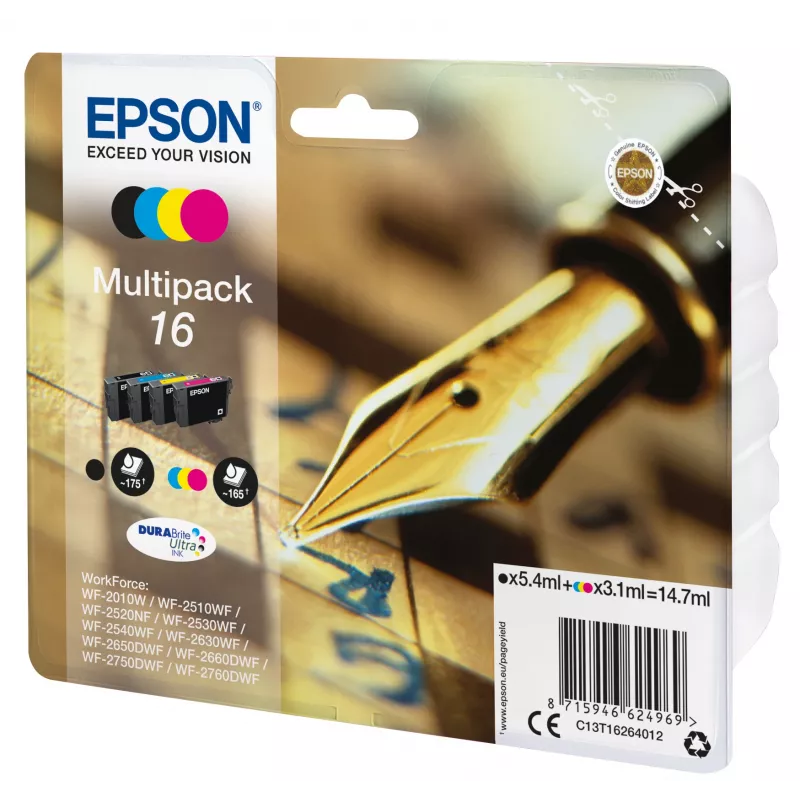 Kasetes Epson Ink C13T16264012 Multipack BK,C,M,Y