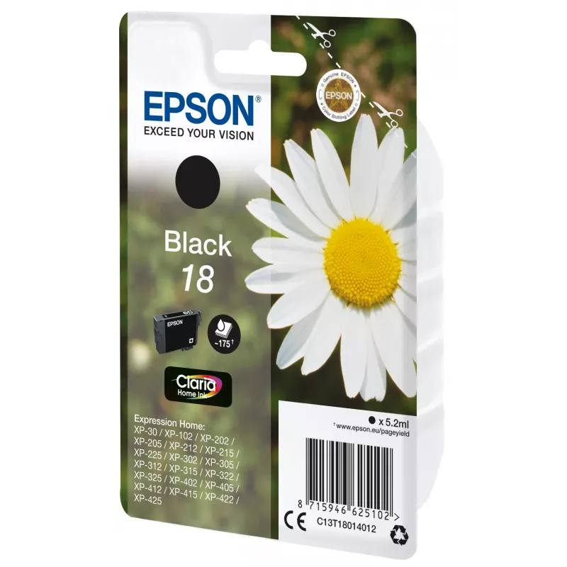 Epson Daisy Singlepack Melna 18 Claria Home tinte