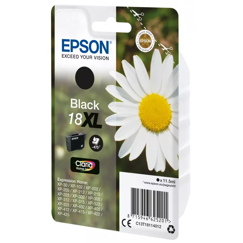 Epson Daisy Singlepack Melns 18XL Claria Home tinte