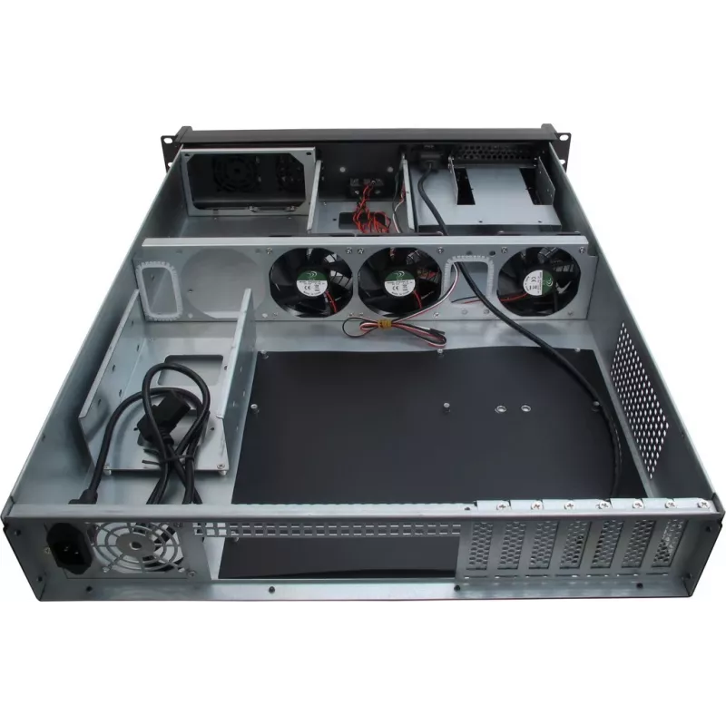 Servera korpuss Inter-Tech IPC 2U-2098-SL Rack melns
