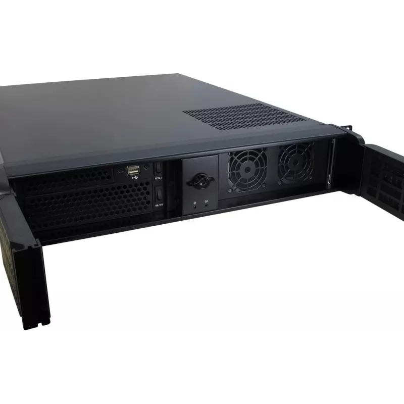 Servera korpuss Inter-Tech IPC 2U-2098-SL Rack melns