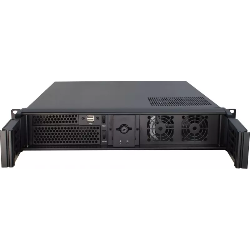 Servera korpuss Inter-Tech IPC 2U-2098-SL Rack melns