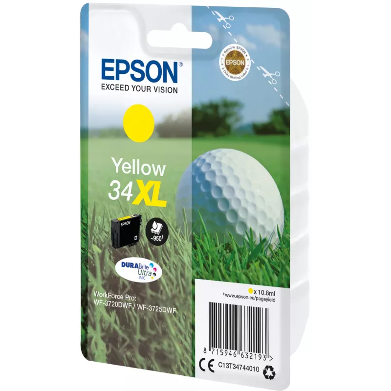 Kārtridžs Epson 34XL dzeltenā 950 lapas C13T34744010