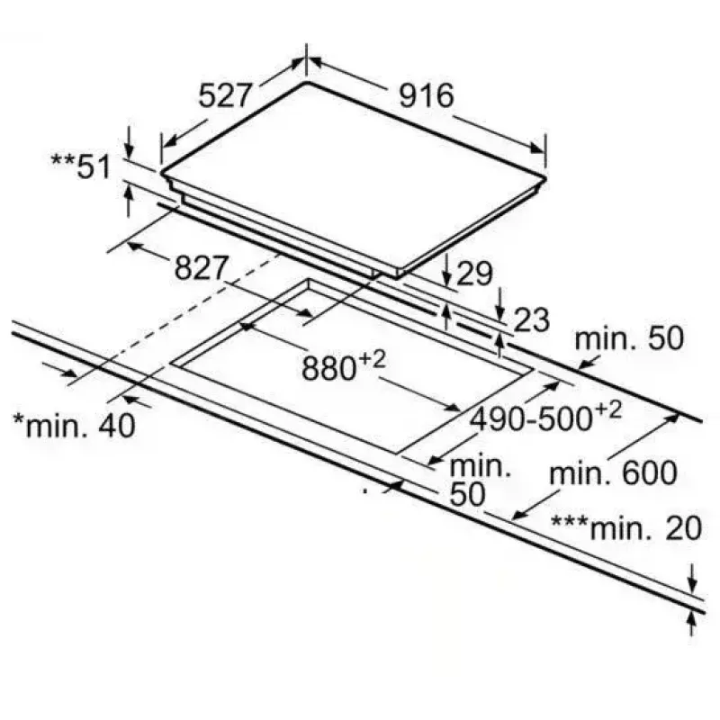 Bosch Serie 8 PXV975DC1E plīts melna iebūvējama 90 cm zonas indukcijas plīts 5 zona(s)