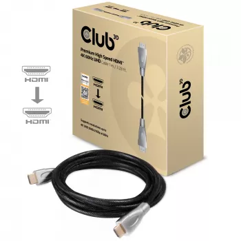 CLUB3D Premium High Speed HDMI™ 2.0 4K60Hz UHD kabelis 1 m/ 3.28 pēdas