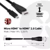 CLUB3D Micro HDMI™ uz HDMI™ 2.0 4K60Hz kabelis 1m / 3.28Ft