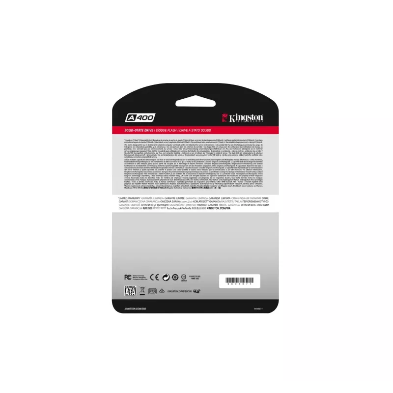 Kingston Technology A400 480 GB 2.5 collu Serial ATA III TLC
