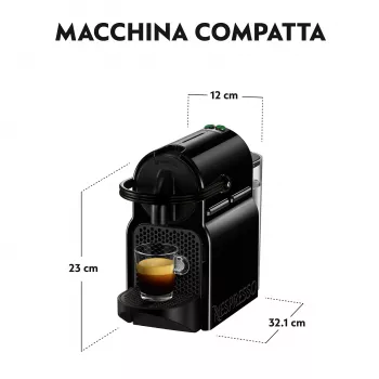Kapsulu espresso automāts De’Longhi Inissia EN 80.BAE, Nespresso, 0,7 L ūdens tvertne, 19 bāri, melns