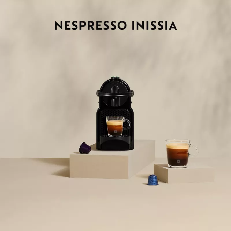 Kapsulu espresso automāts De’Longhi Inissia EN 80.BAE, Nespresso, 0,7 L ūdens tvertne, 19 bāri, melns