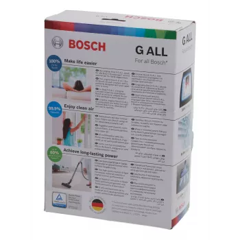 Putekļsūcēja piederums Bosch BBZ 41FGALL — 4 putekļu maisiņi un 1 filtrs, svars 0,14 kg, kompakts iepakojums