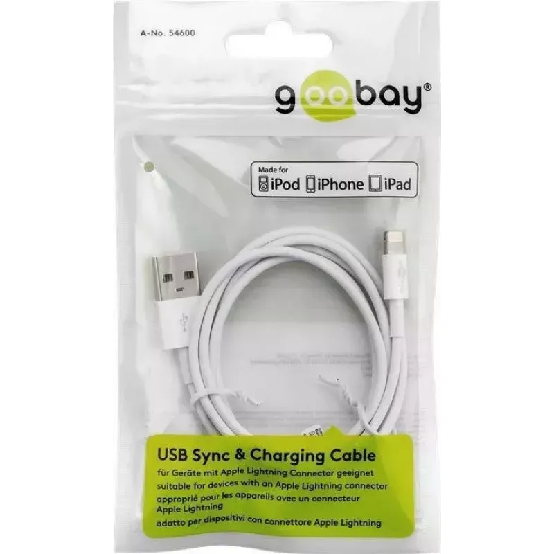 Lightning USB uzlādes un sinhronizācijas kabelis Goobay 72905