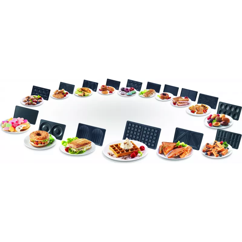 Tefal Snack Collection SW852D sviestmaižu gatavotājs 700 W Melns, Nerūsējošais tērauds