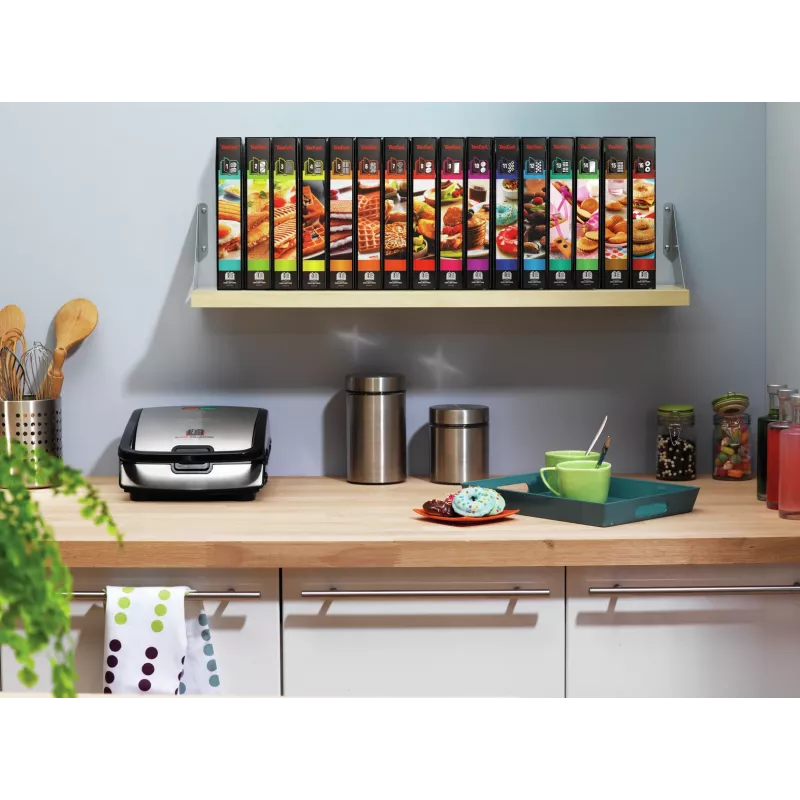 Tefal Snack Collection SW852D sviestmaižu gatavotājs 700 W Melns, Nerūsējošais tērauds